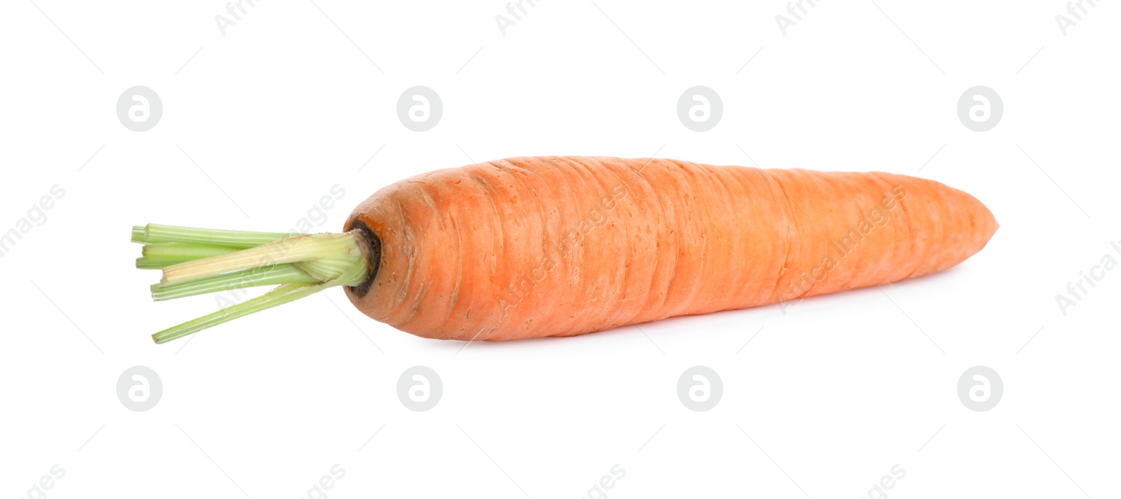 Photo of Tasty ripe organic carrot isolated on white