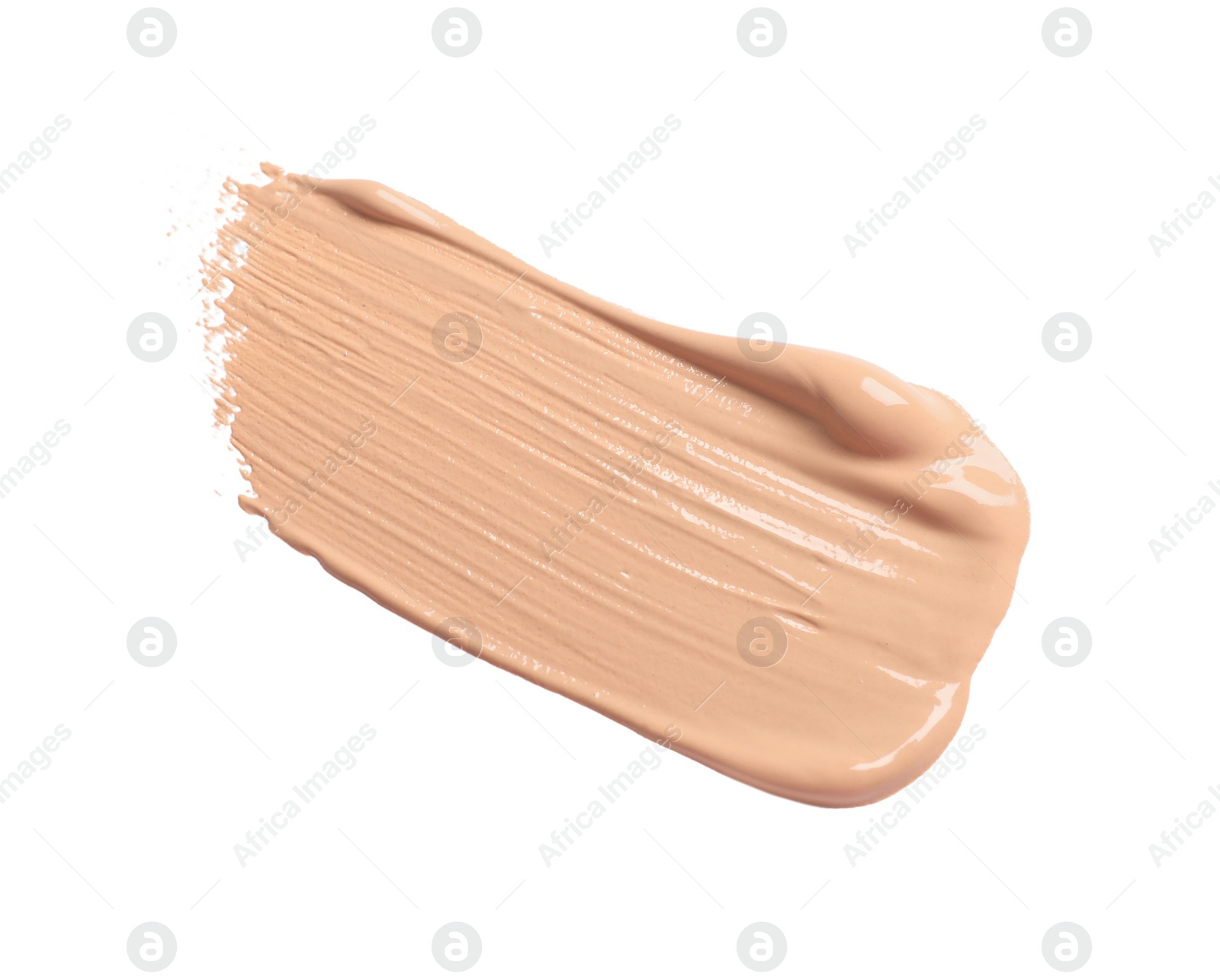 Photo of Smear of skin foundation isolated on white, top view