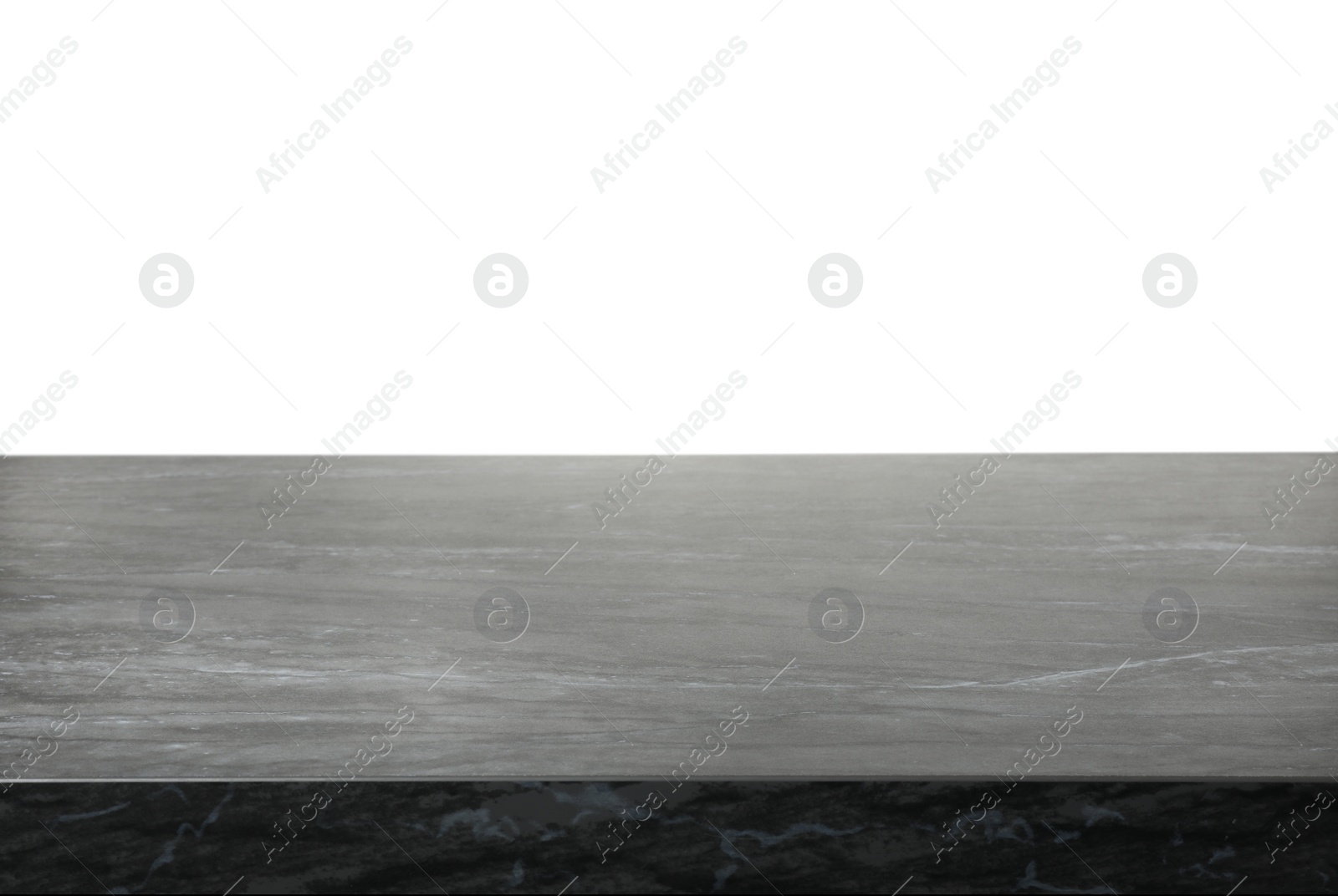 Photo of Empty stone surface against white background. Mockup for design