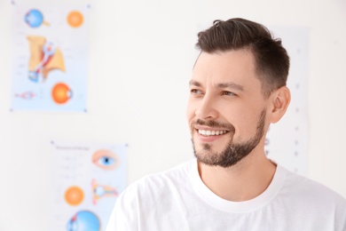 Young man visiting ophthalmologist