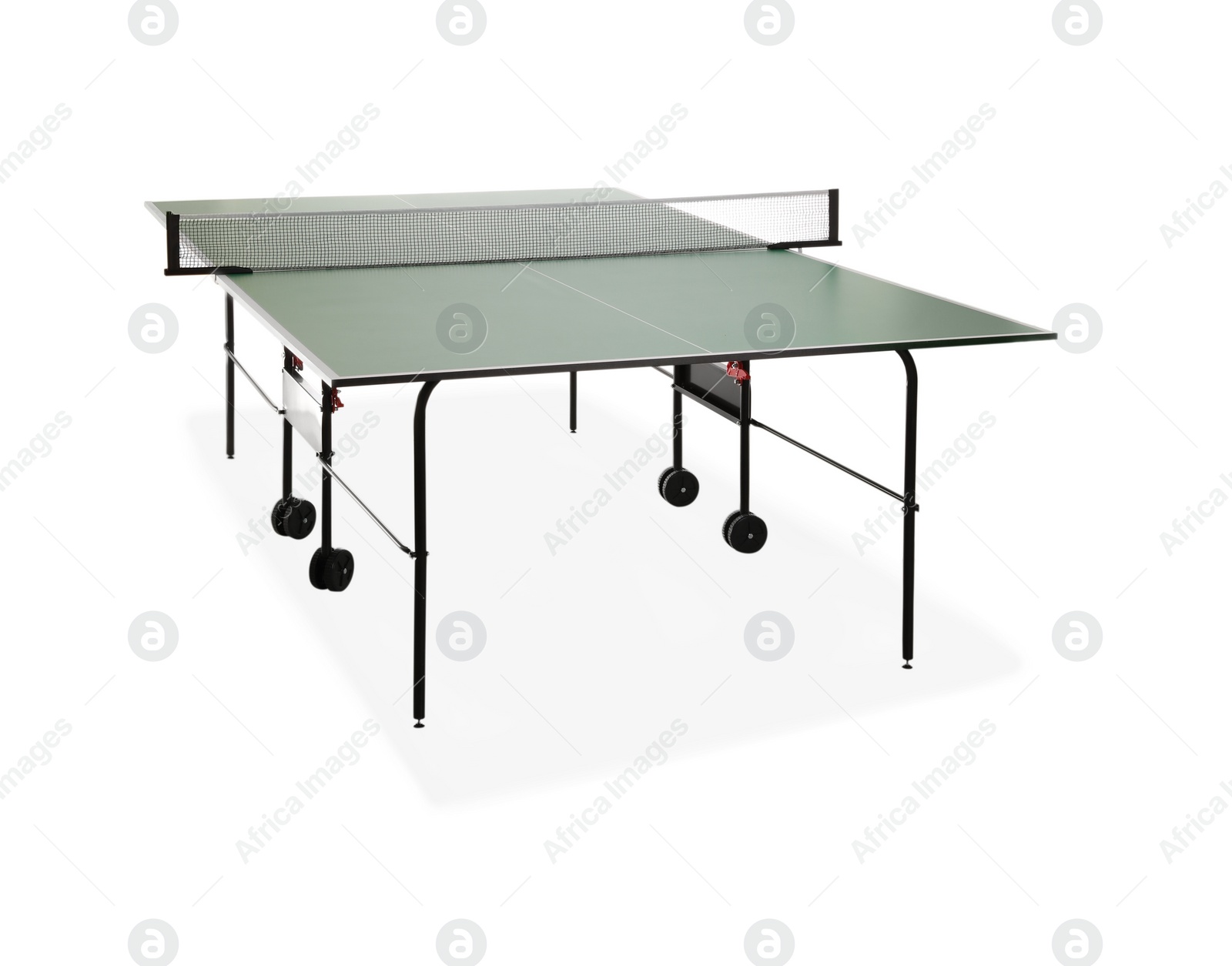 Photo of Green ping pong table isolated on white