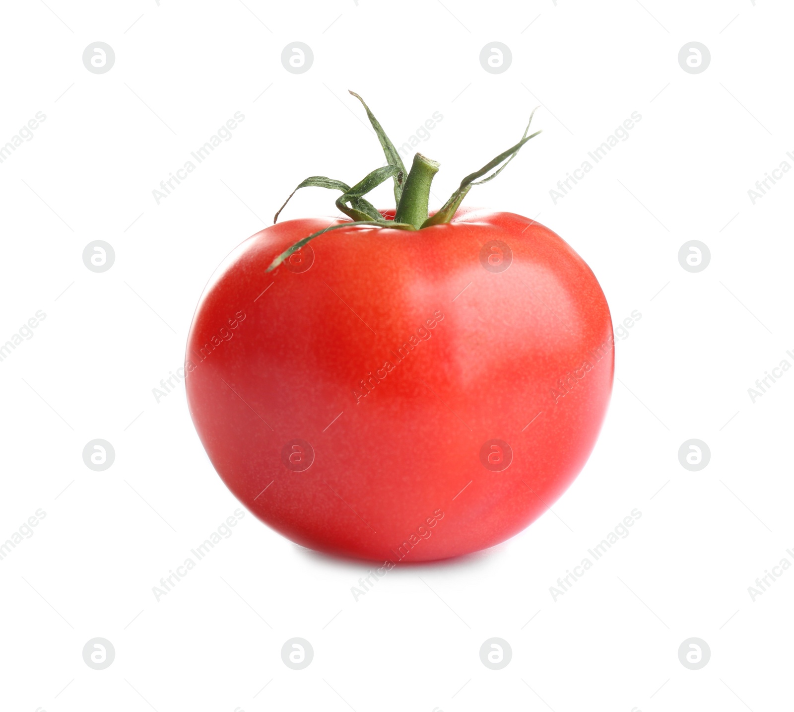 Photo of Fresh ripe organic tomato isolated on white