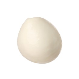 Photo of One ball of mozzarella cheese isolated on white