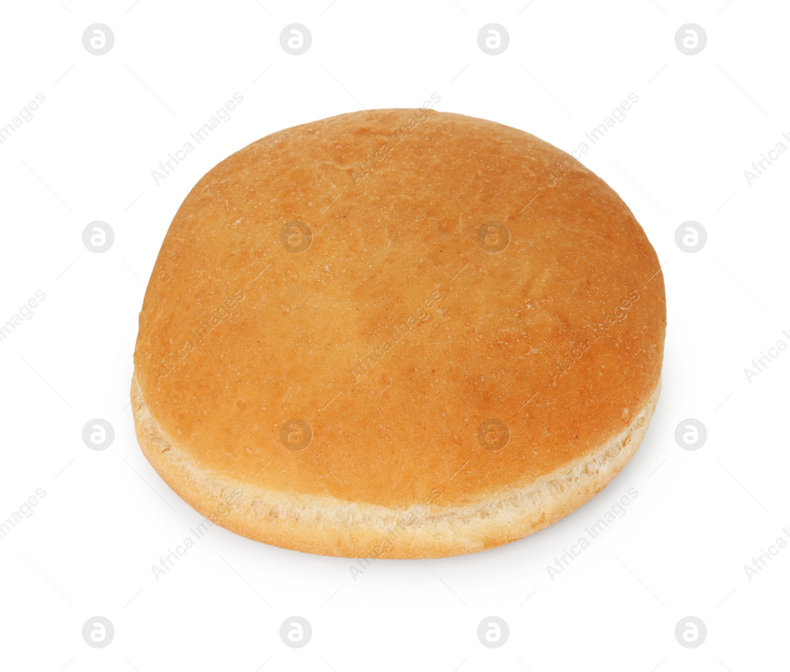 Photo of One fresh burger bun isolated on white