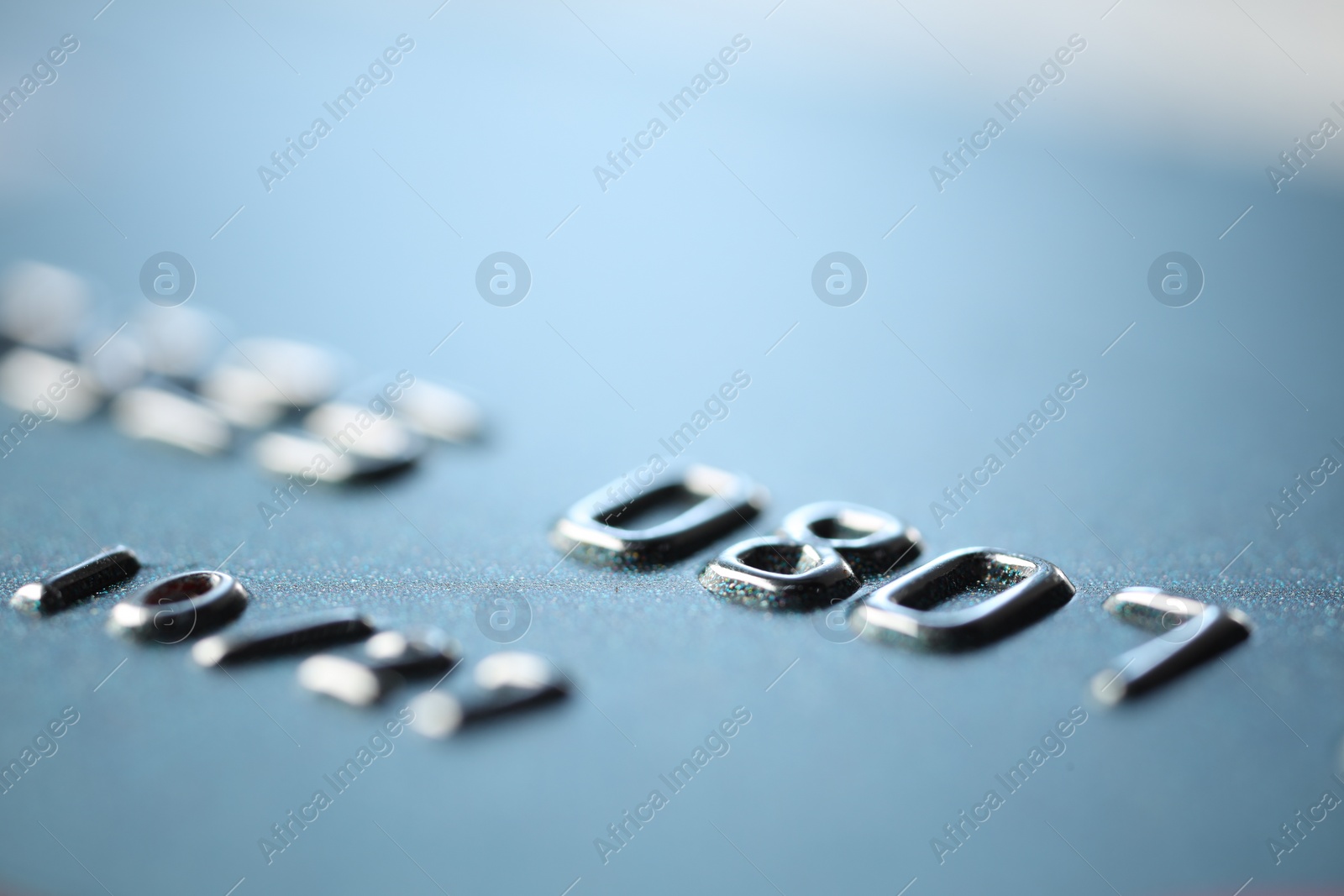 Photo of Plastic credit card as background, macro view