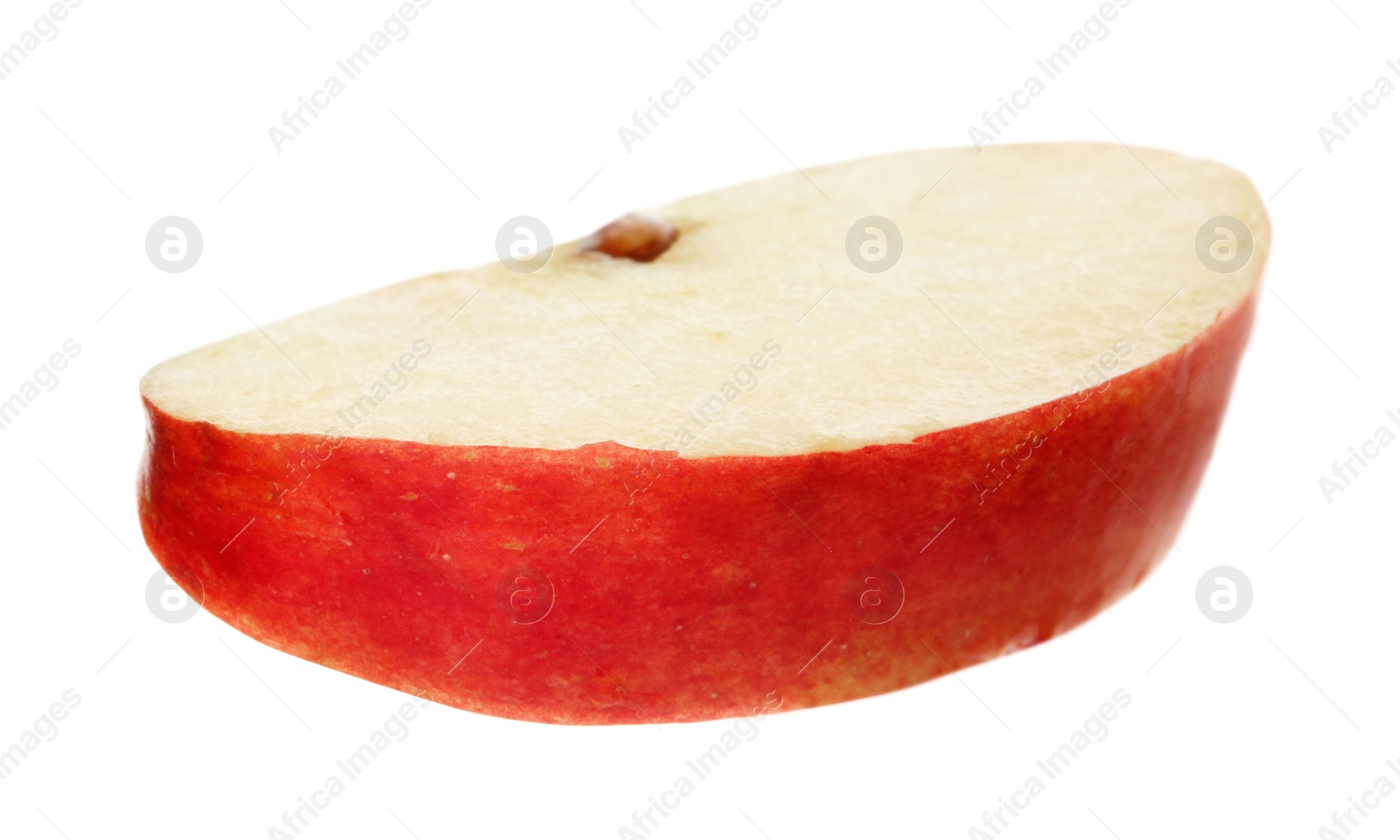 Photo of Slice of fresh apple on white background