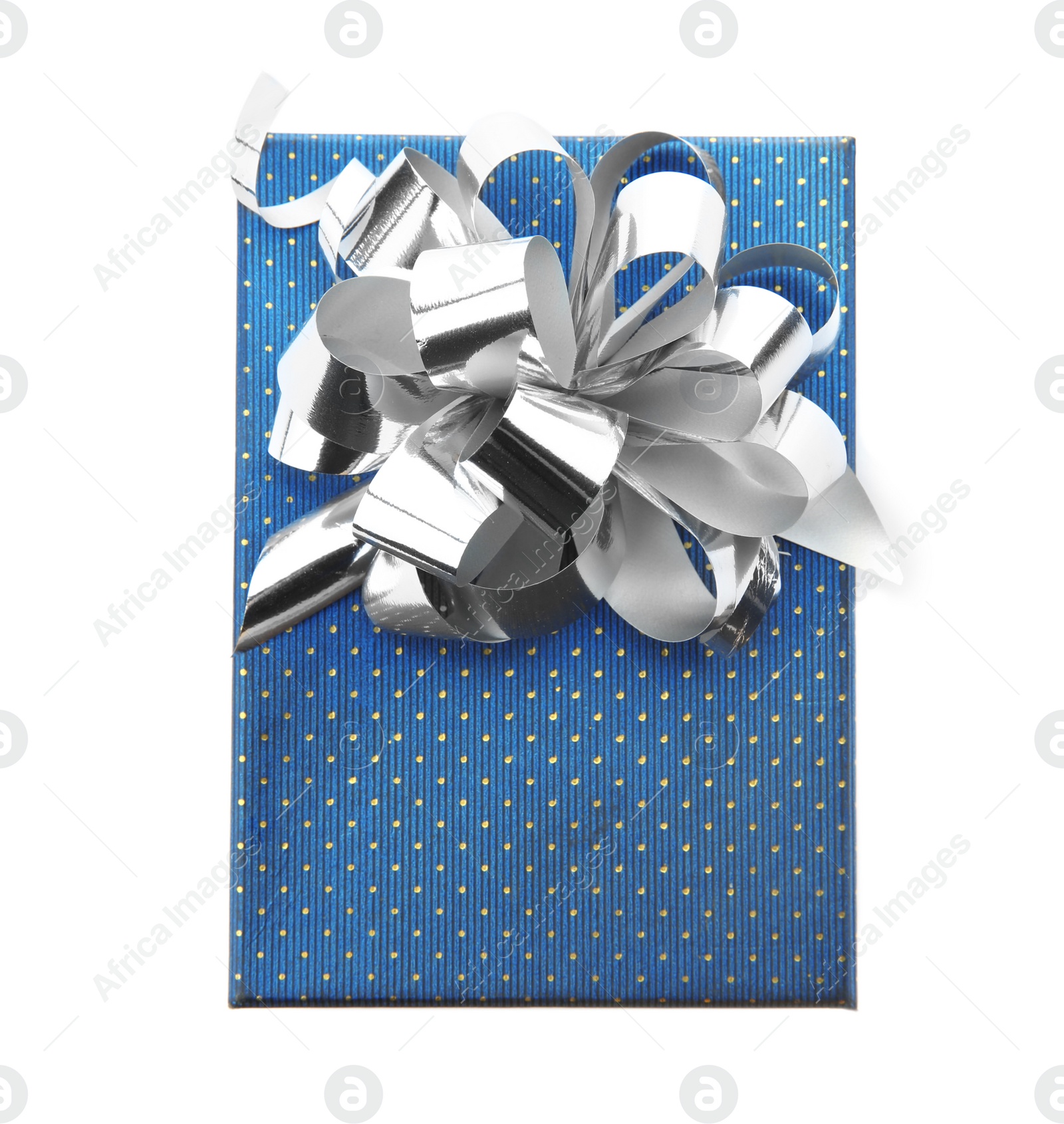 Photo of Beautiful gift box with bow on white background