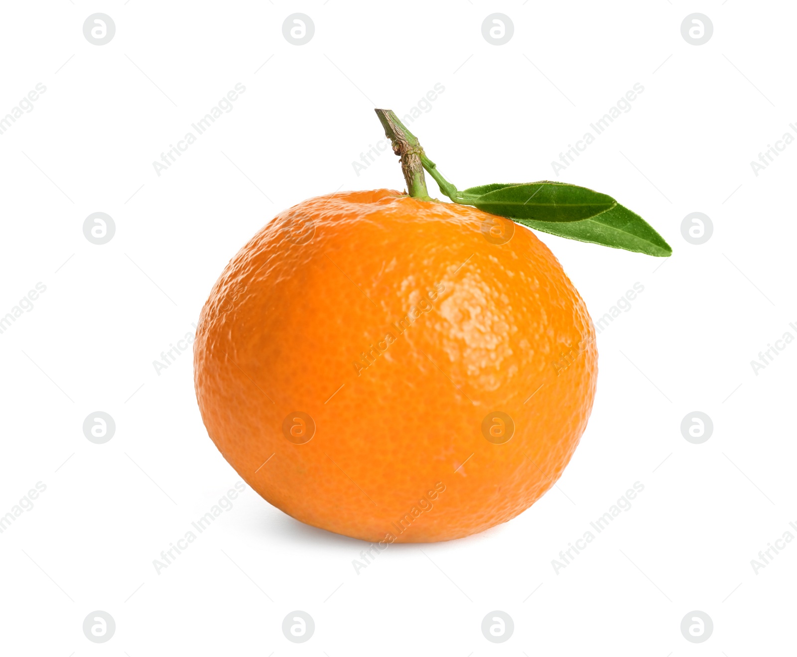 Photo of Fresh ripe juicy tangerine isolated on white