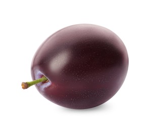 Delicious fresh ripe plum isolated on white