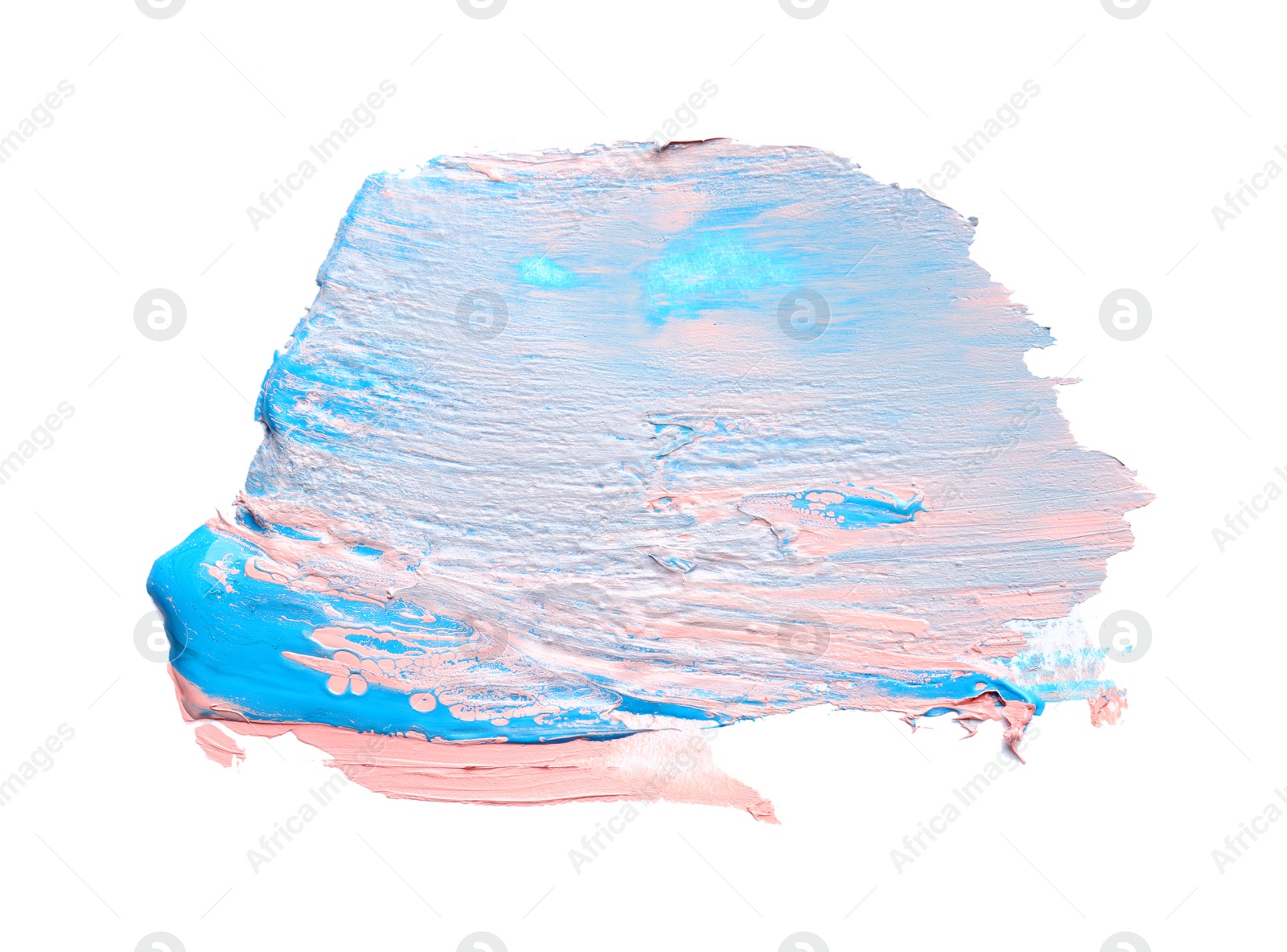 Photo of Paint stroke drawn with brush on white background