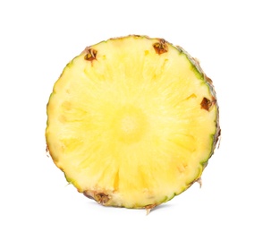 Photo of Slice of fresh pineapple isolated on white