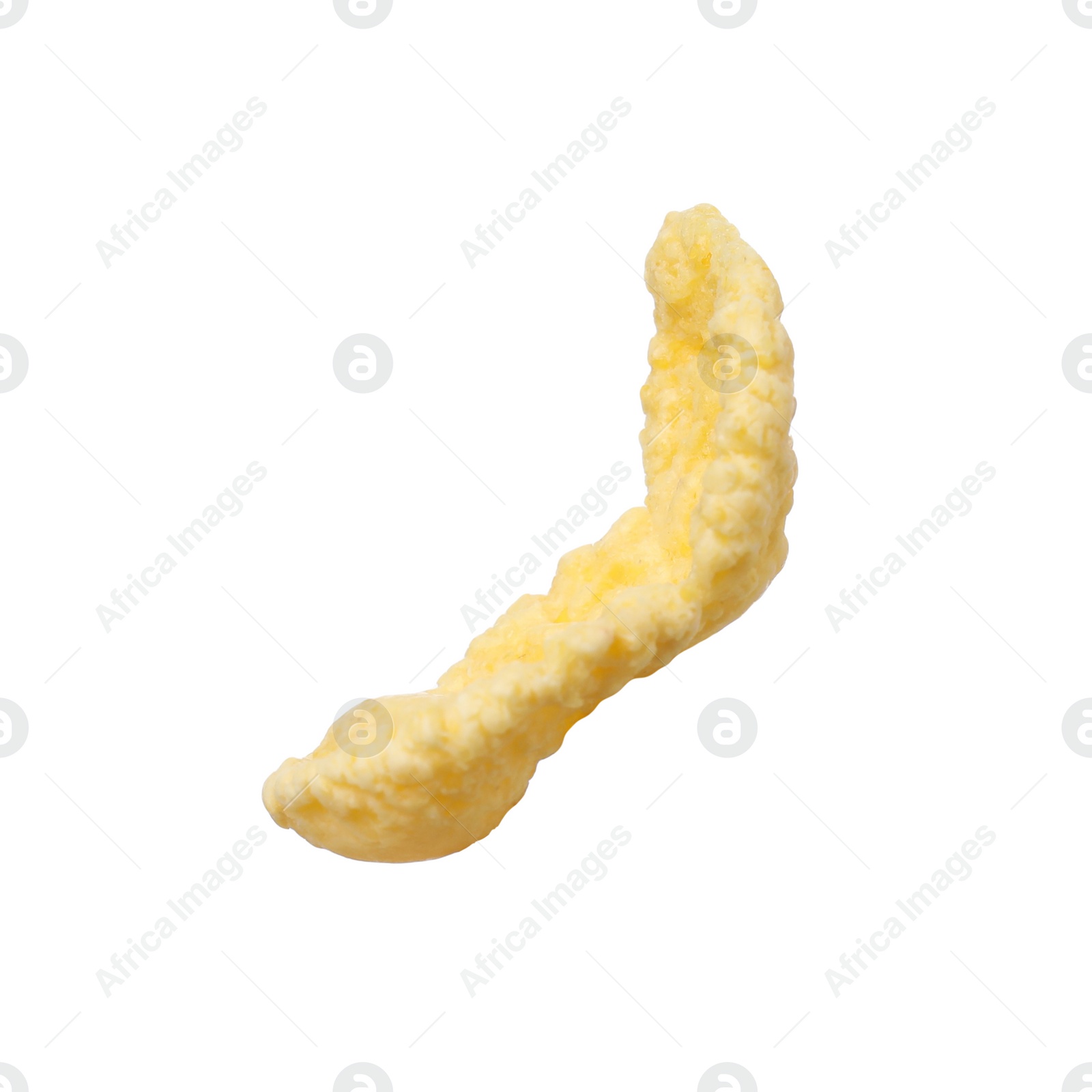 Photo of Breakfast cereal. Tasty corn flake isolated on white