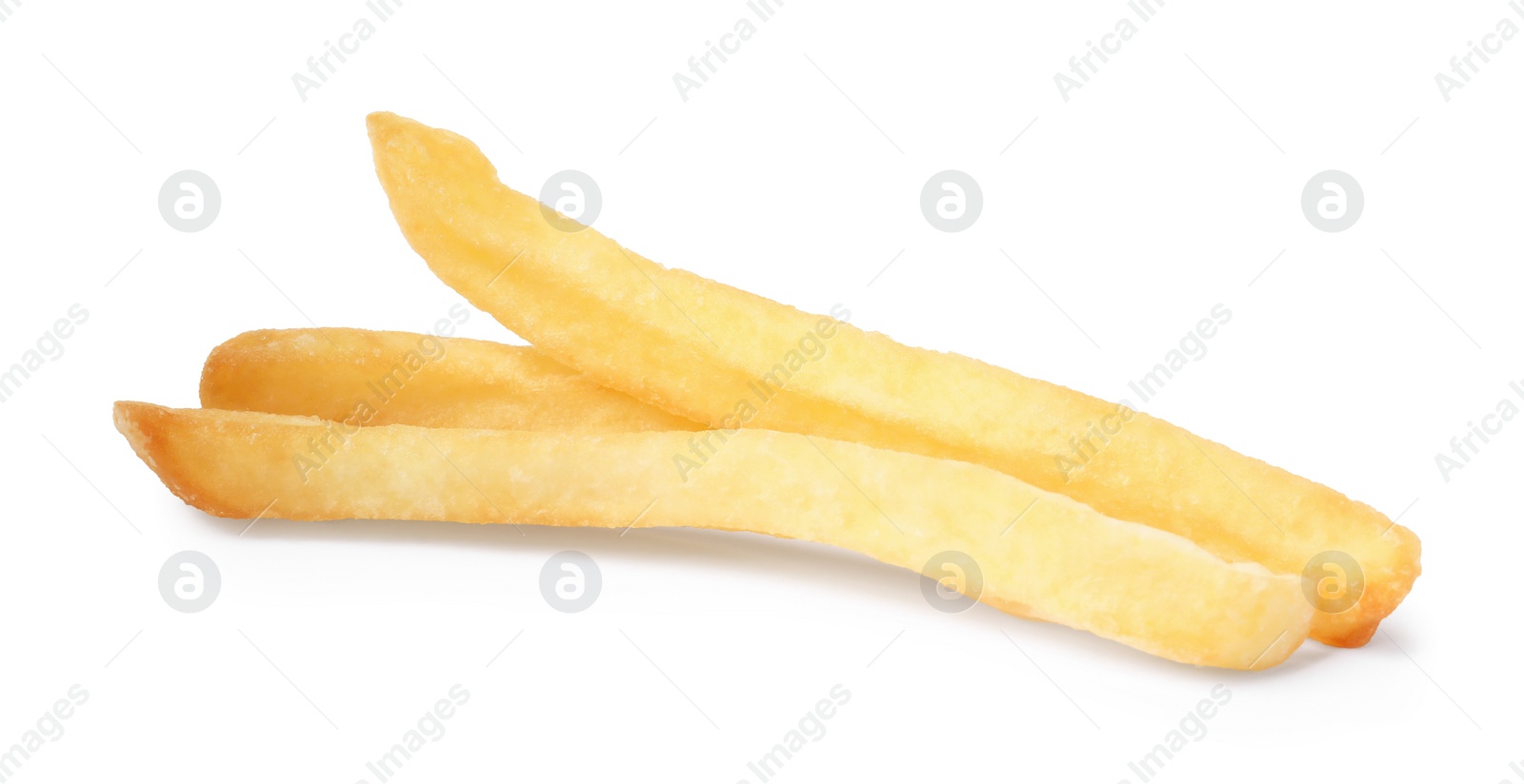 Photo of Delicious fresh french fries on white background