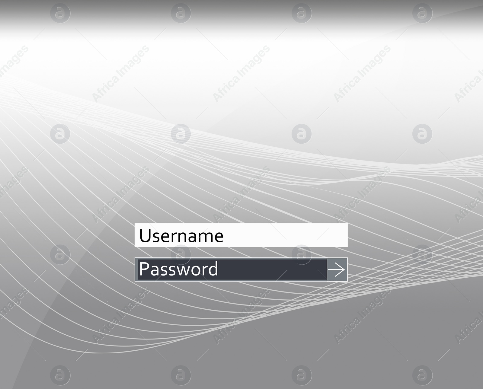 Illustration of Blocked screen of gadget with line for password, illustration. Cyber security