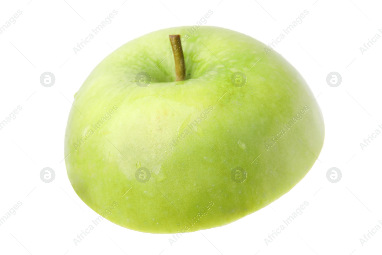 Photo of Piece of ripe green apple isolated on white