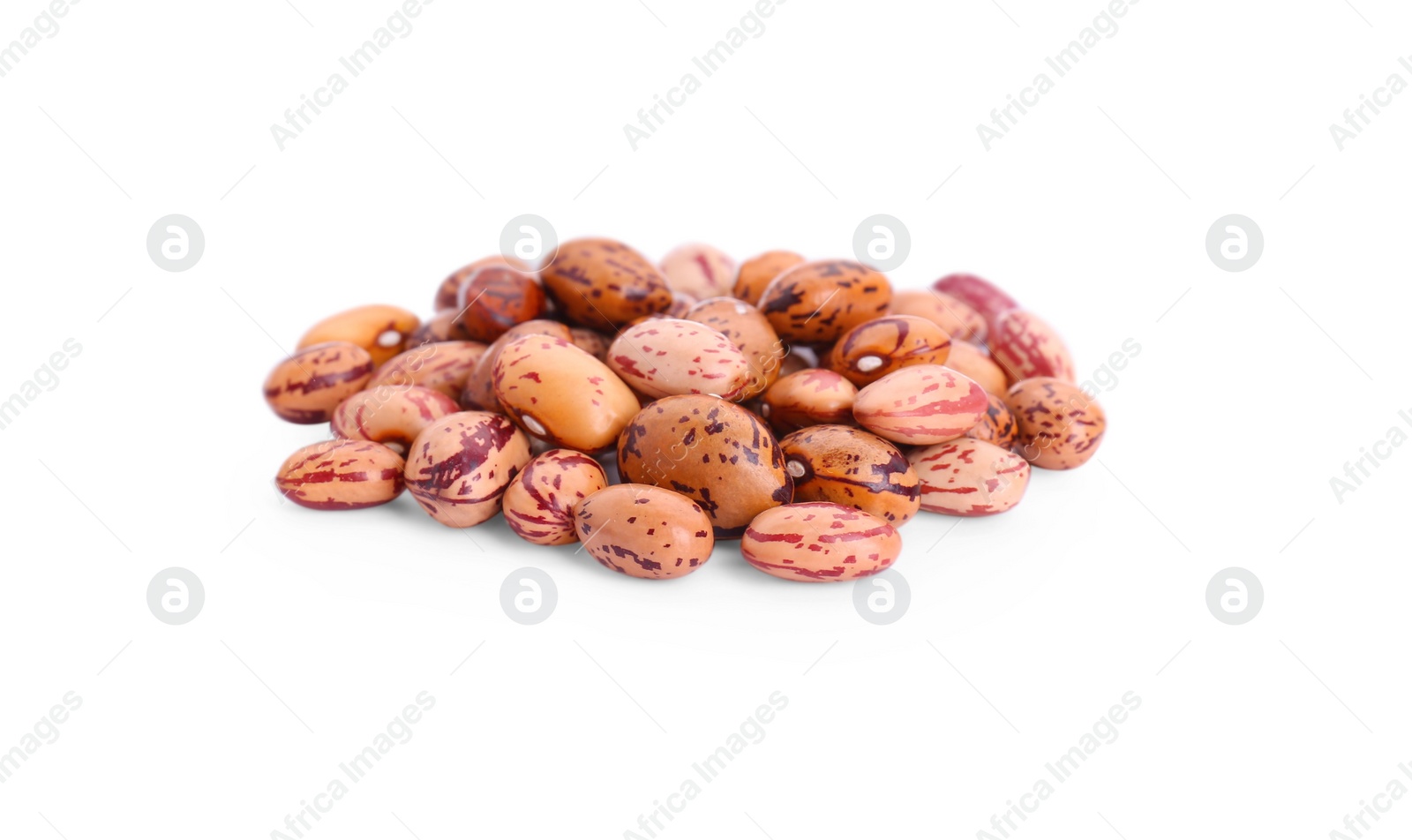 Photo of Many raw kidney beans isolated on white