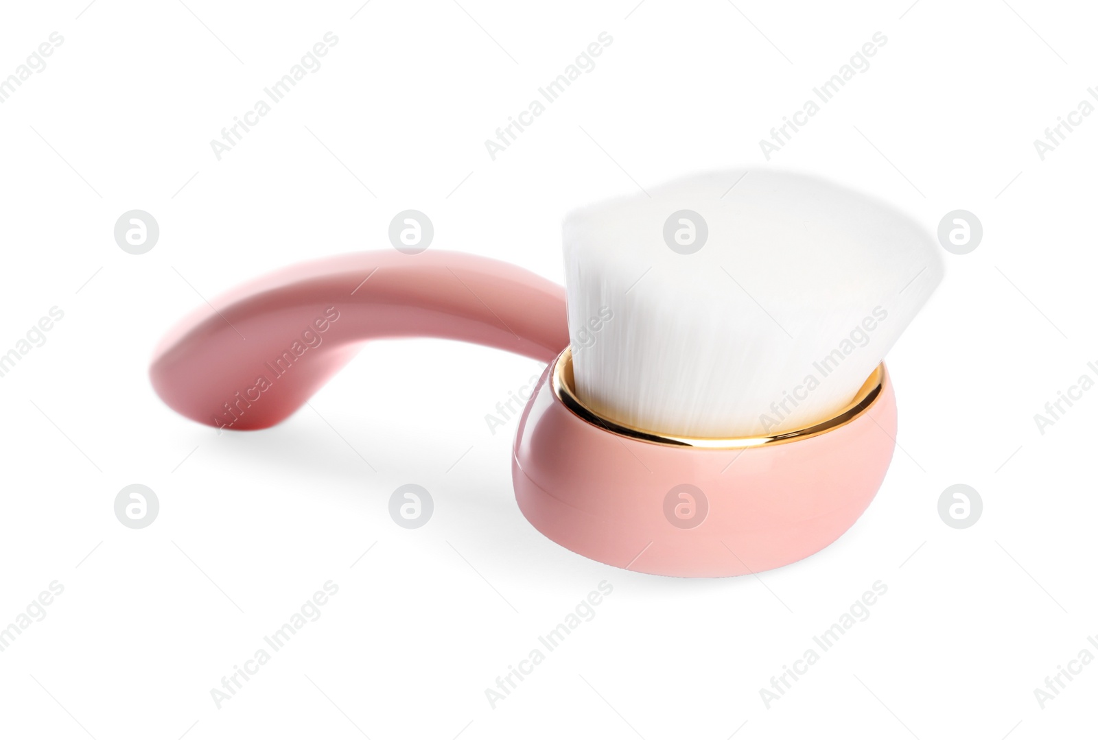 Photo of Face cleansing brush isolated on white. Cosmetics tool