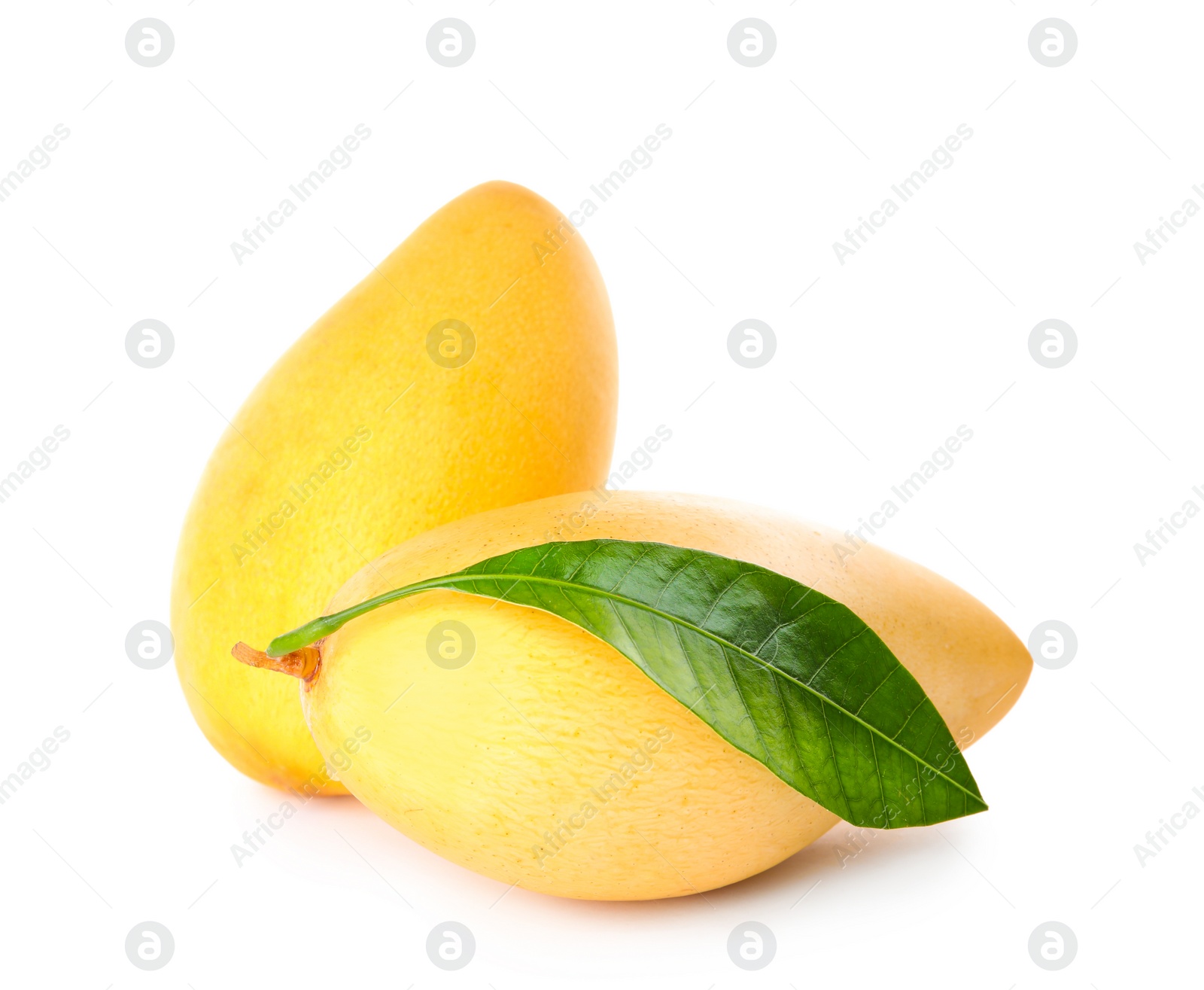 Photo of Fresh ripe mango fruits isolated on white