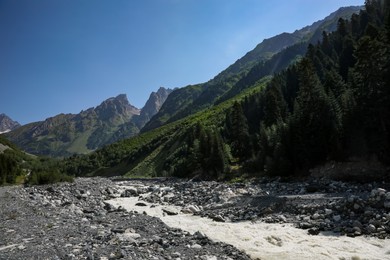 Photo of Picturesque view of beautiful river in mountains