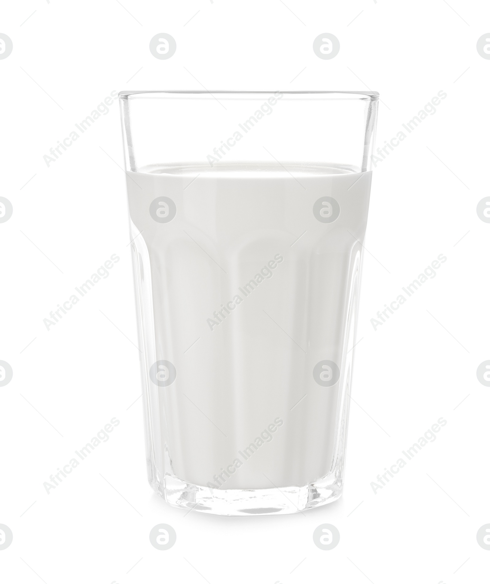 Photo of Glass with fresh milk isolated on white