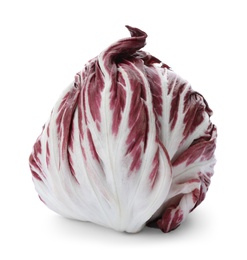 Photo of Fresh ripe red cabbage isolated on white