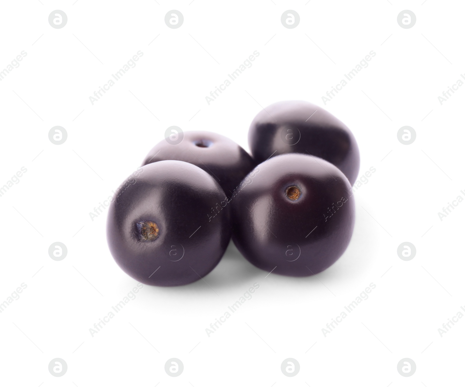 Photo of Fresh ripe acai berries isolated on white