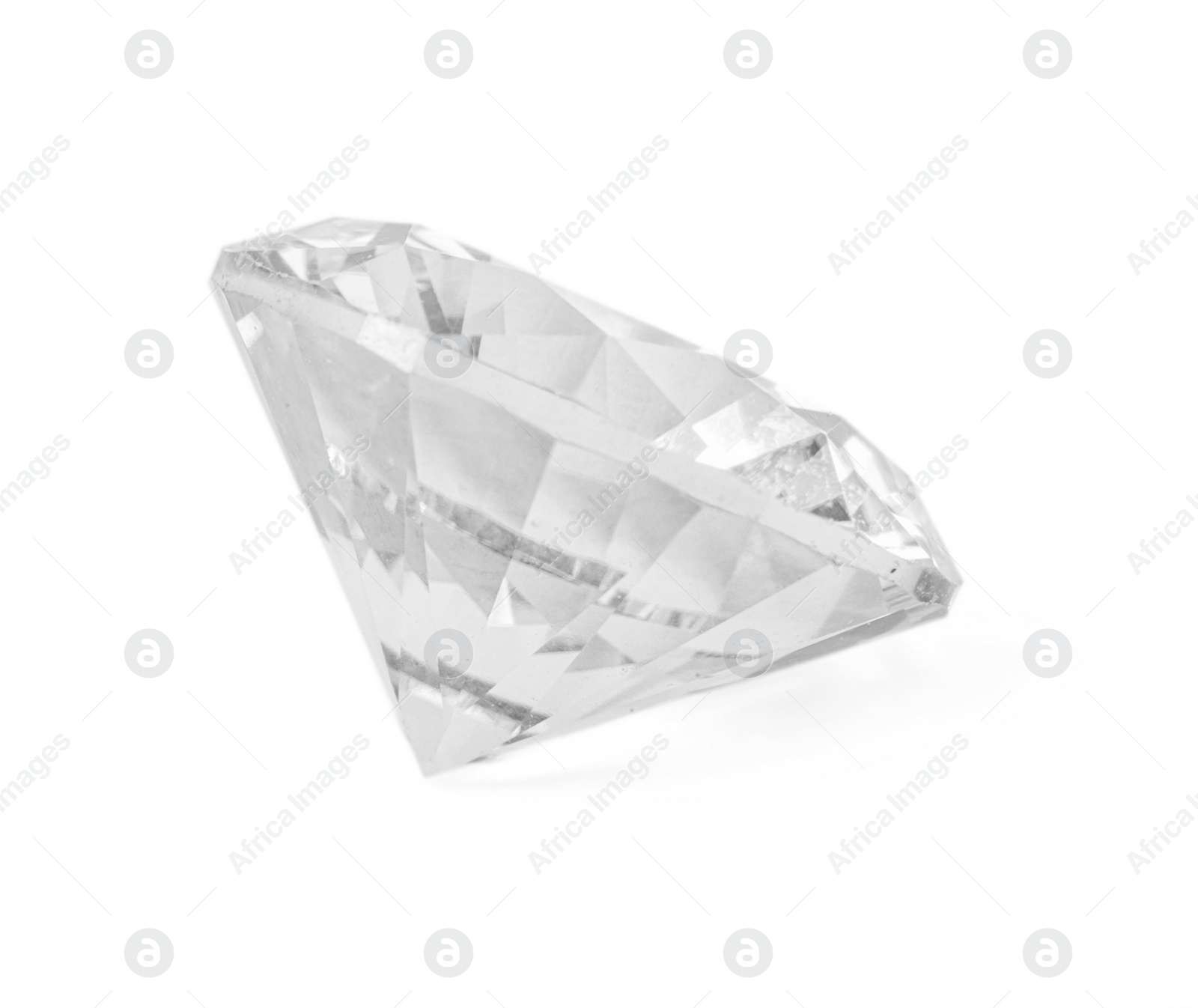 Photo of One beautiful shiny diamond isolated on white