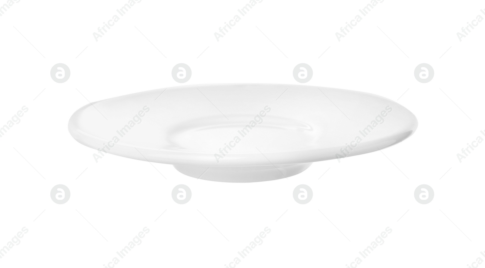 Photo of Ceramic plate isolated on white. Cooking utensil