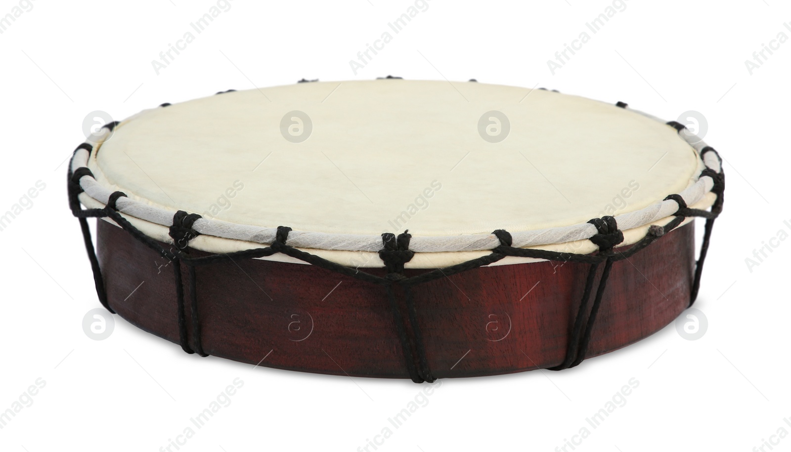 Photo of Modern drum isolated on white. Musical instrument
