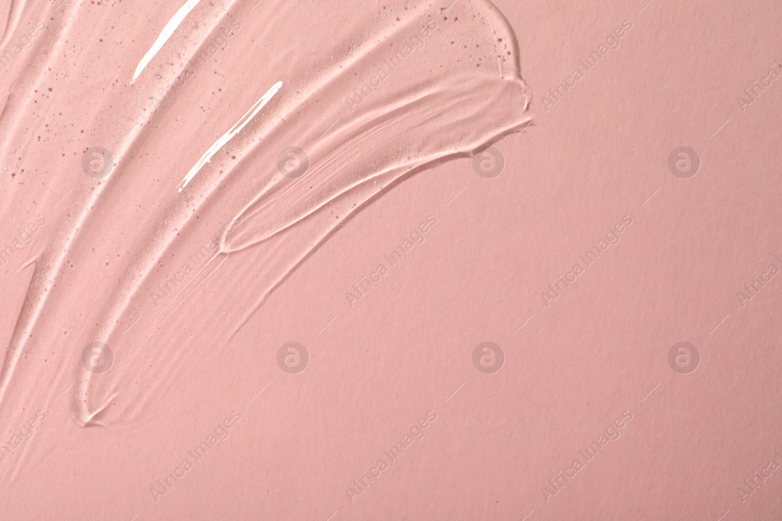 Photo of Cosmetic gel on pink background, top view. Space for text