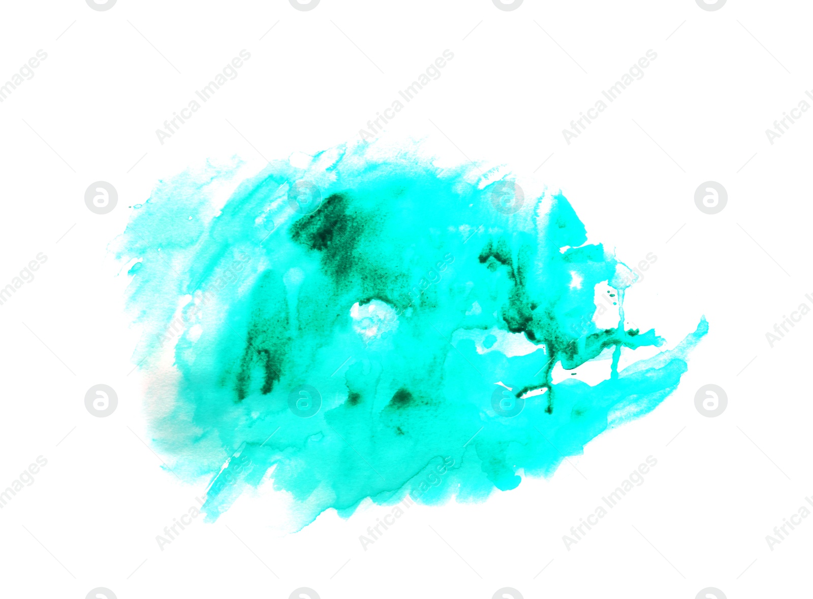 Photo of Strokes of colorful paint on white background