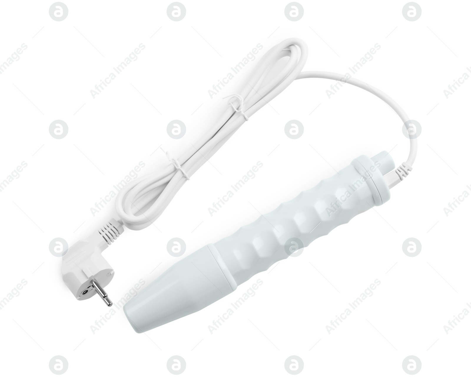 Photo of Modern darsonval isolated on white, top view. Microcurrent therapy
