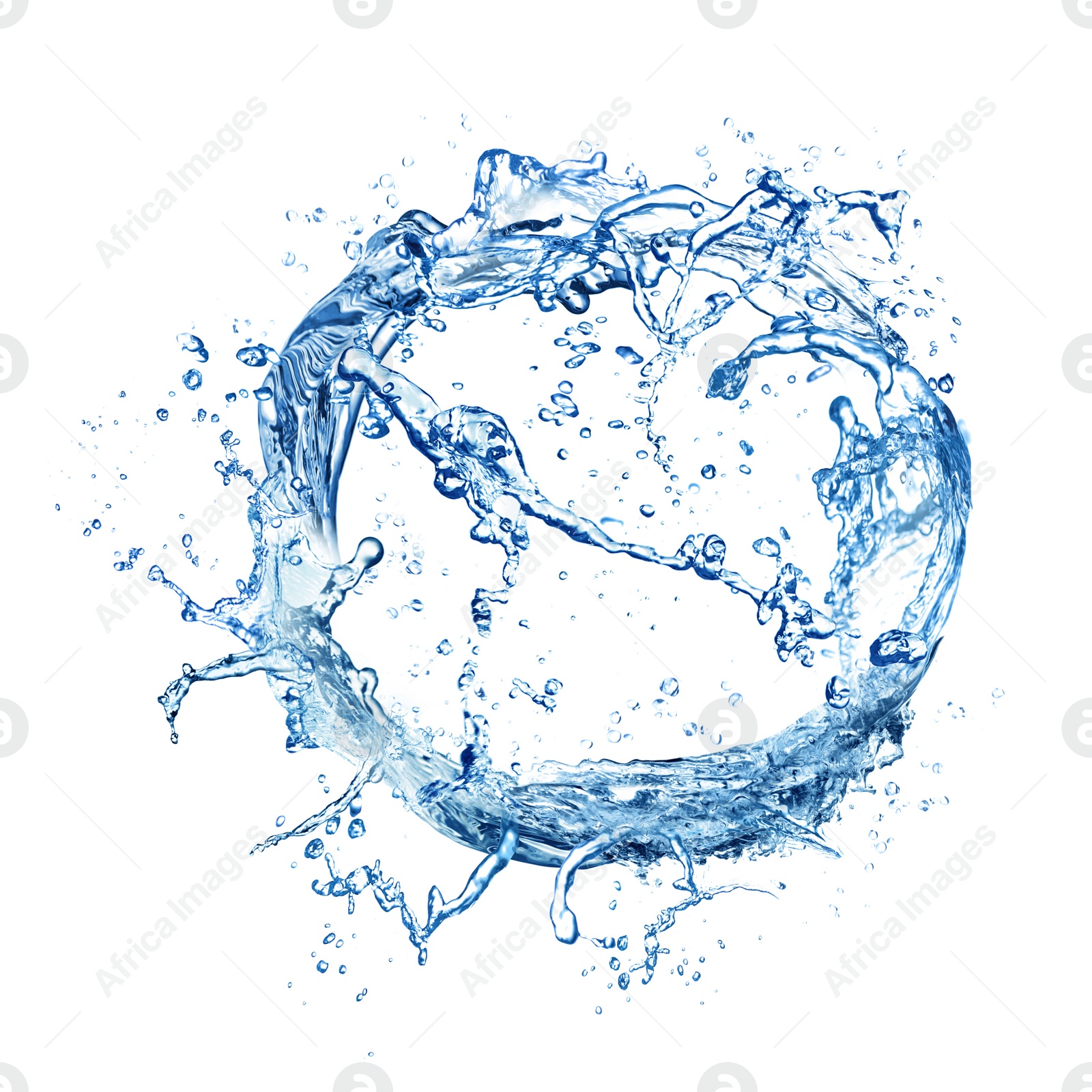 Image of Abstract splash of water isolated on white