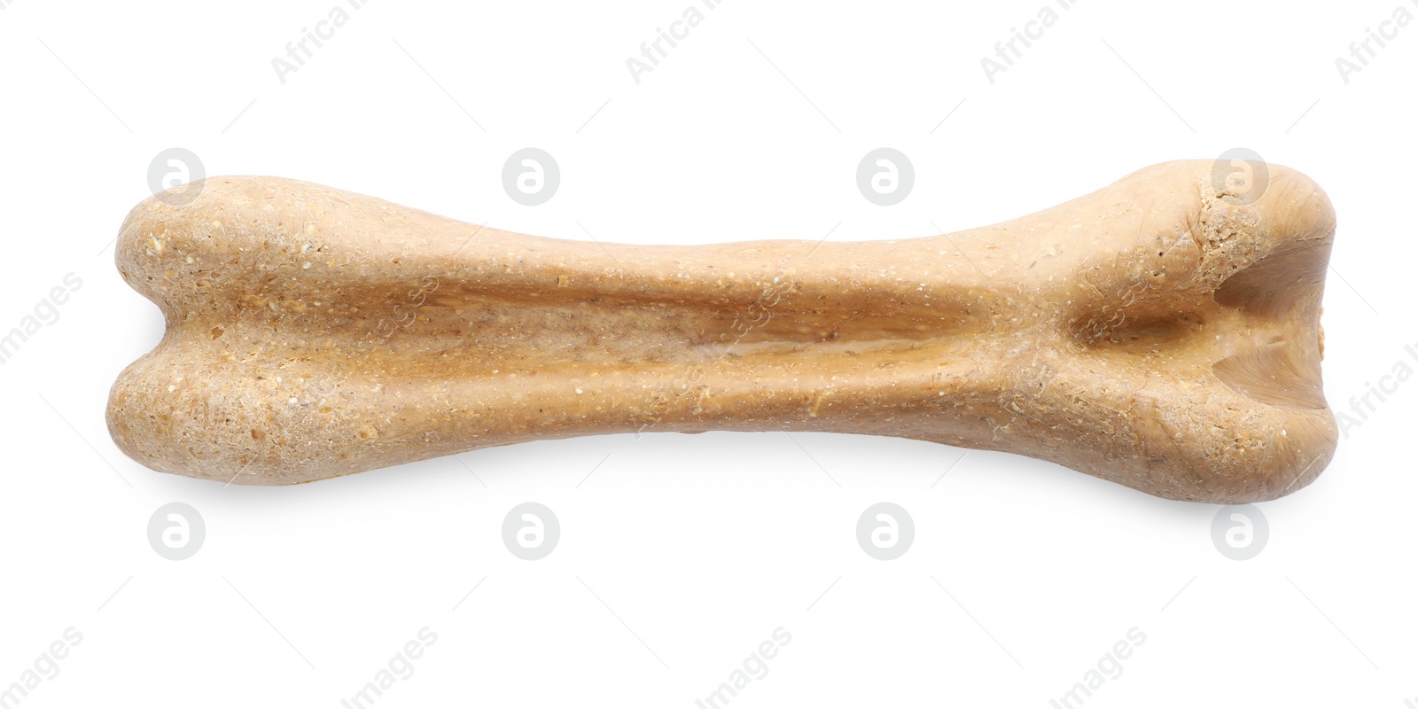 Photo of Chew bone for dog on white background. Pet care