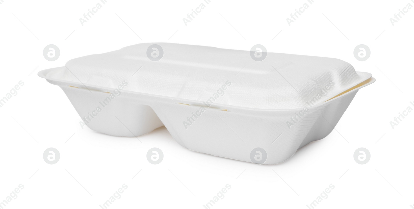 Photo of Divided container for food isolated on white