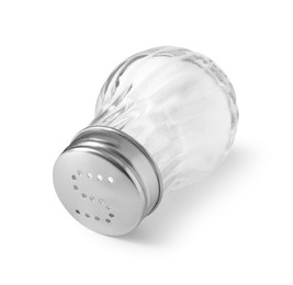 Photo of Salt shaker isolated on white. Kitchen utensil