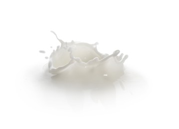 Photo of Splash of fresh milk isolated on white