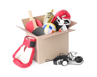 Box with unwanted stuff isolated on white