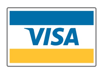MYKOLAIV, UKRAINE - JANUARY 18, 2021: Logotype of Visa payment system on white background, illustration