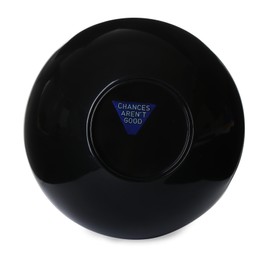 Photo of Magic eight ball with prediction Changes Aren't Good isolated on white