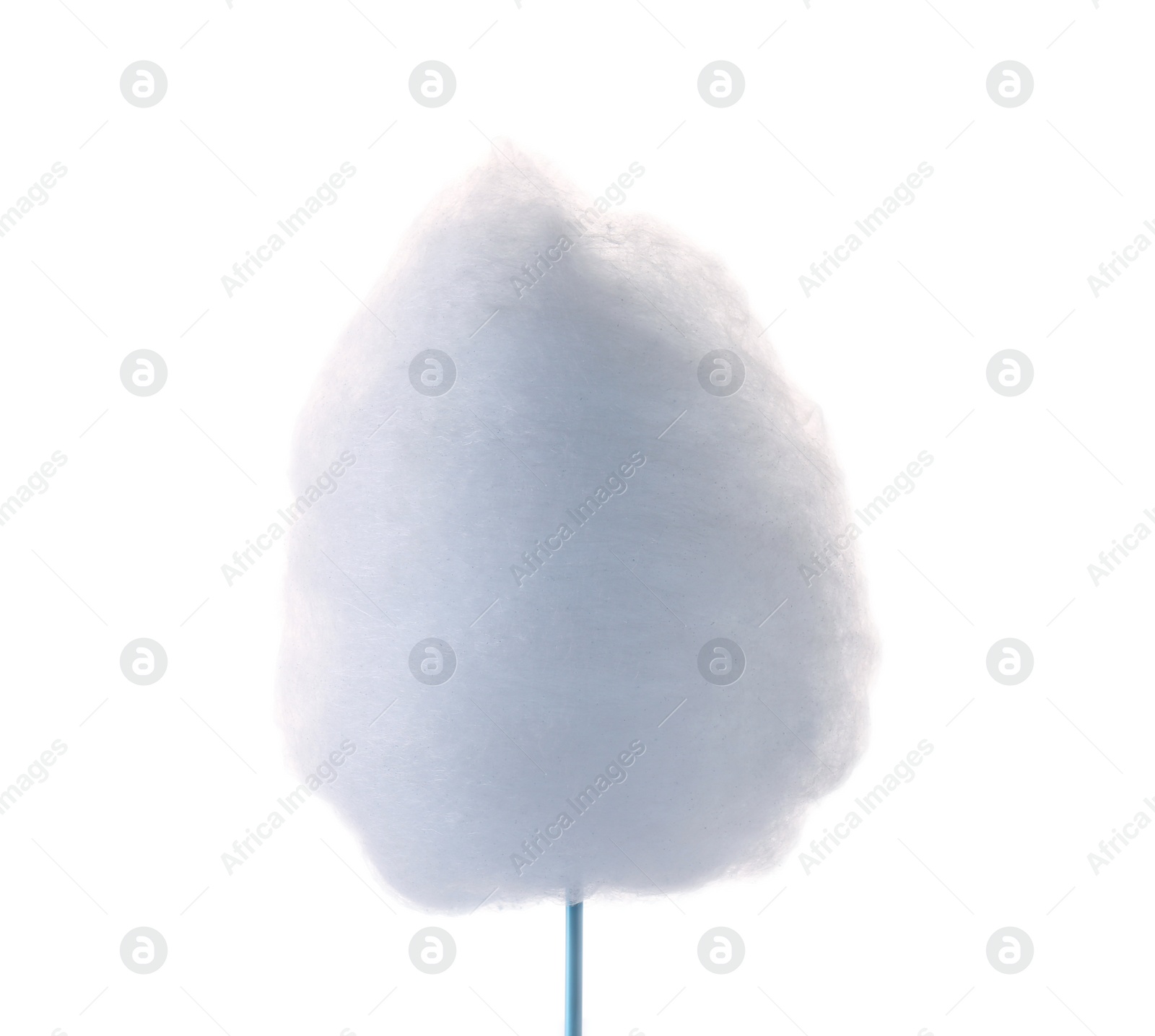 Photo of Stick with yummy cotton candy isolated on white