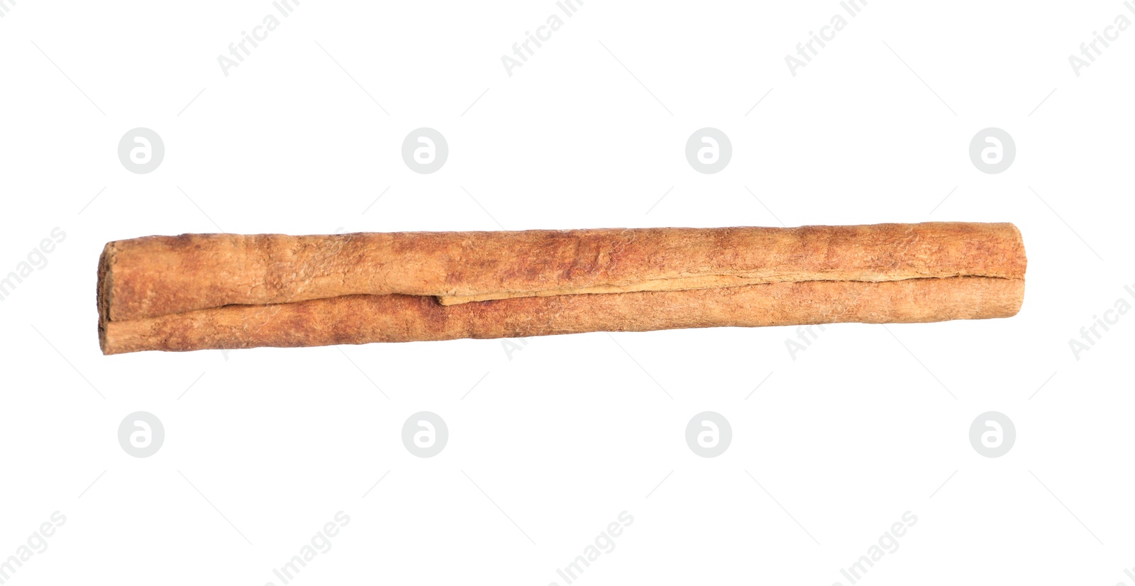 Photo of One aromatic cinnamon stick isolated on white