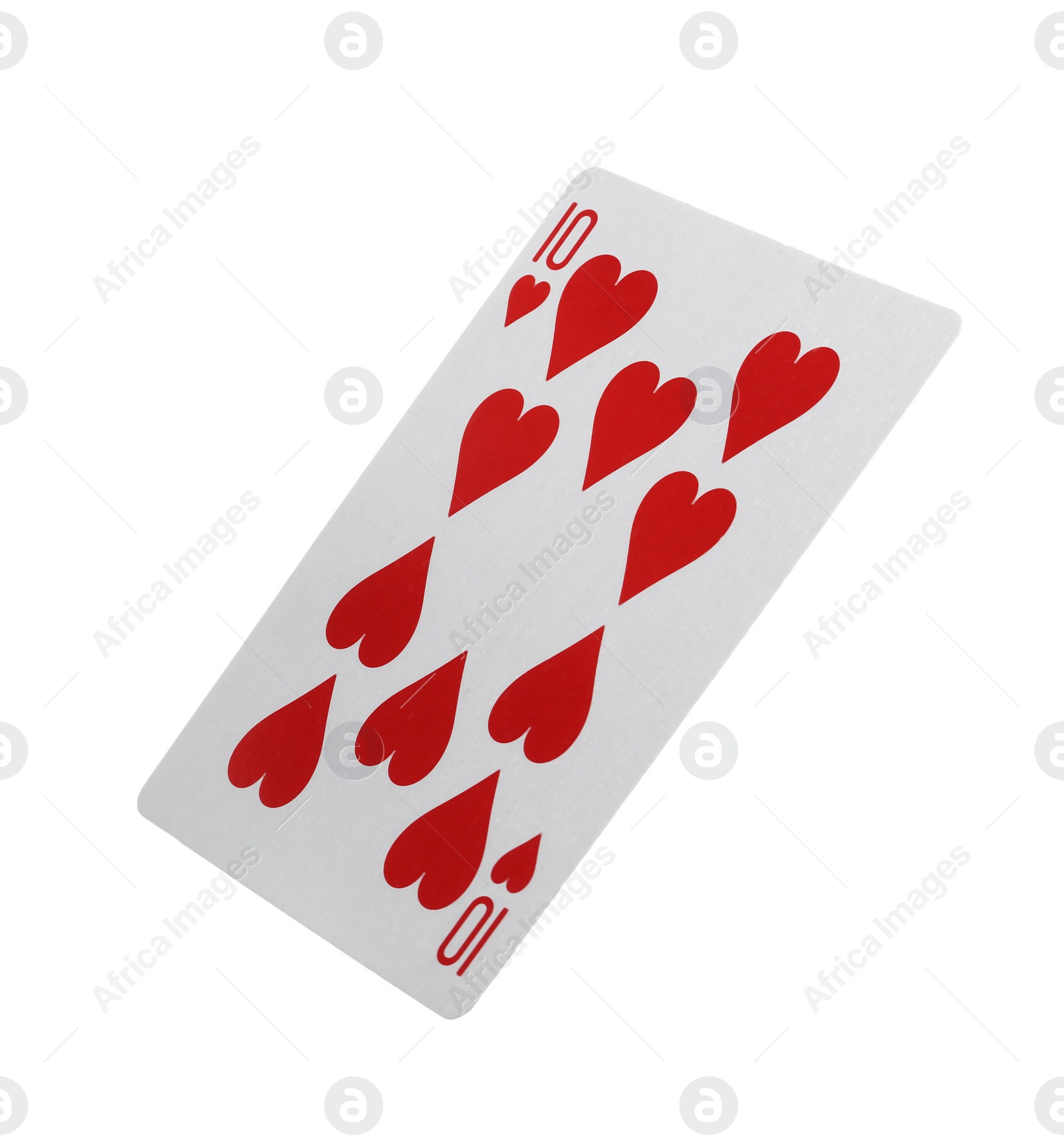 Photo of Playing card isolated on white. Poker game