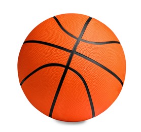 Photo of New orange basketball ball isolated on white