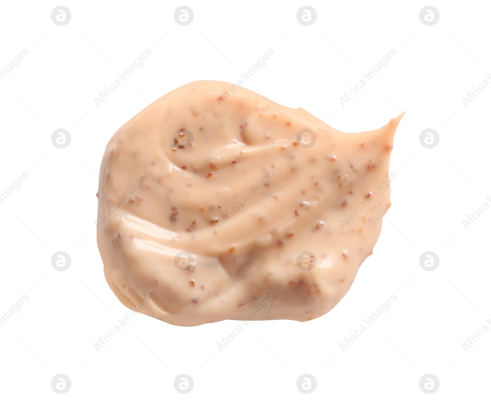 Photo of Sample of natural scrub on white background, top view