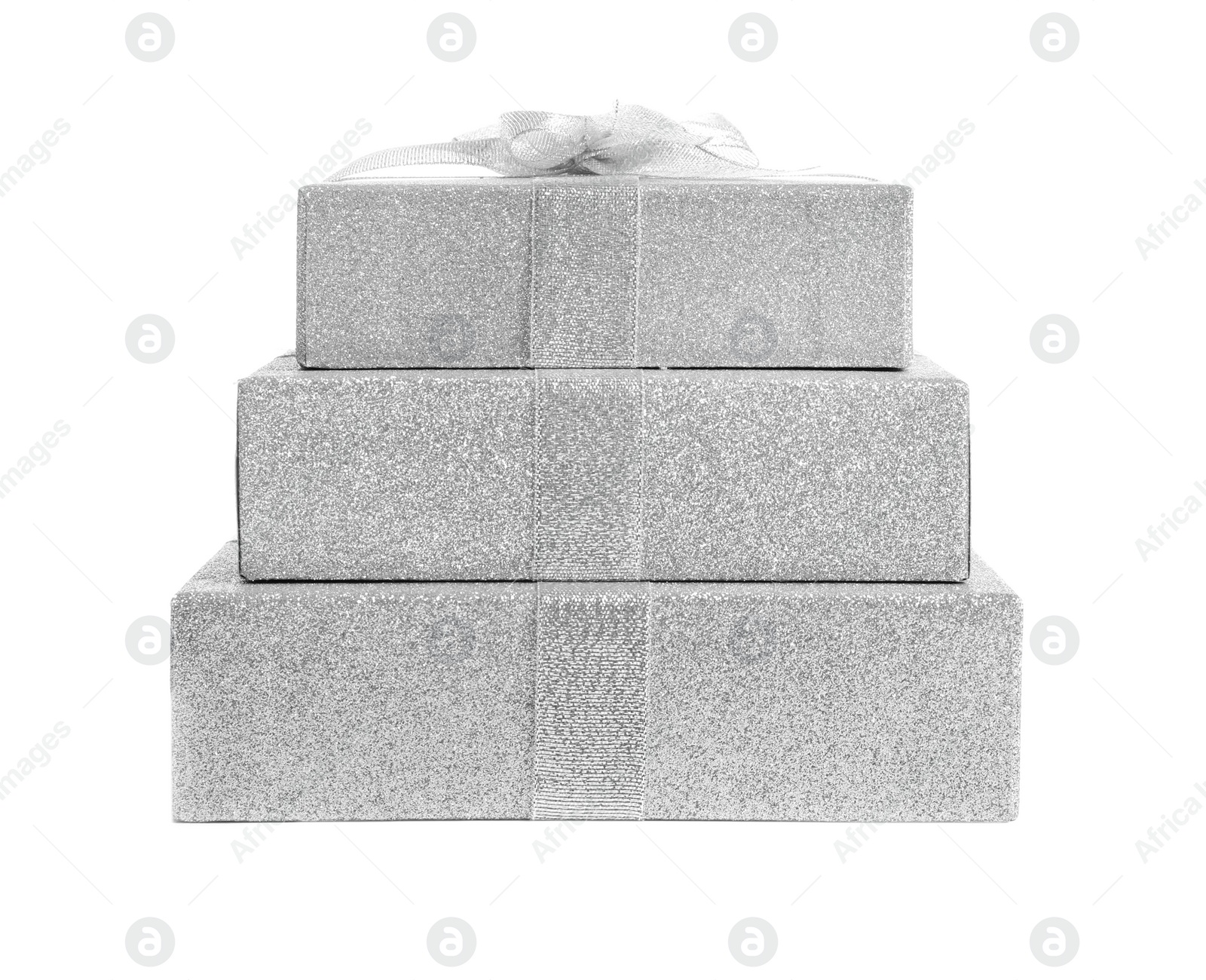 Photo of Beautiful gift boxes on white background