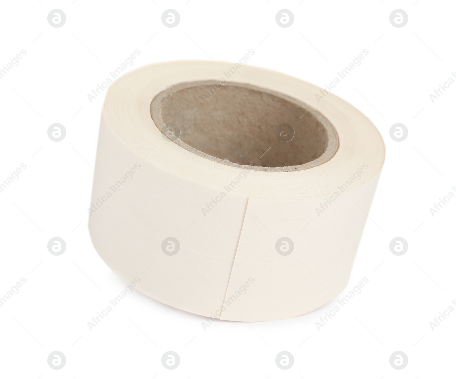 Photo of Roll of adhesive tape on white background