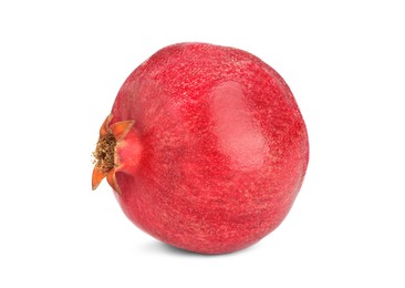 Fresh ripe pomegranate isolated on white. Exotic fruit