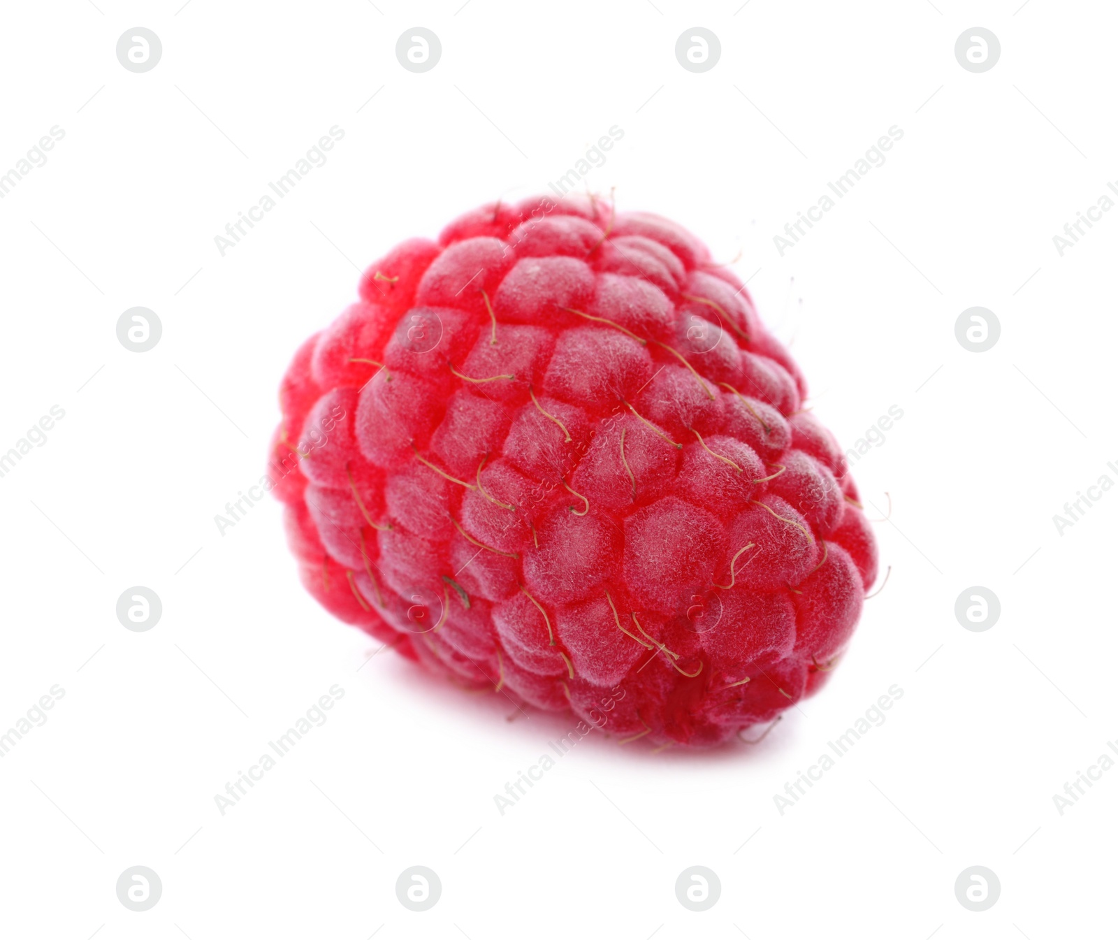 Photo of Delicious fresh ripe raspberry on white background