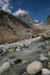 Photo of Picturesque view of beautiful river in mountains